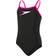 Speedo Placement Thinstrap Muscleback Swimsuit - Black/Pink/Yellow (809533C756)