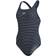 Speedo Endurance+ Printed Medalist Swimsuit - Navy/White