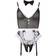 Cottelli Collection Costume de serveuse Noir