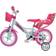 Dino Unicorn 14" - White Børnecykel