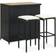 vidaXL 313473 Bargrupp, 1 Bord inkl. 2 Stolar