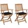 vidaXL 3064613 2-pack Chaise de jardin pour repas