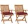 vidaXL 3062430 2-pack Chaise de jardin pour repas