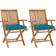 vidaXL 3062430 2-pack Chaise de jardin pour repas