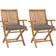 vidaXL 3062430 2-pack Chaise de jardin pour repas