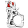 Pandora Disney Mickey Mouse & Minnie Mouse Present Charm - Silver/Red