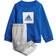 Adidas Infant 3-Stripes Fleece Jogger Set - White/Royal Blue (GM8976)