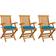 vidaXL 3062514 3-pack Chaise de jardin pour repas