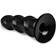 All Black Glans Trio Dildo 17x5cm