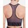 Nike Dri-Fit Swoosh Icon Clash 1-Piece Pad Longline Sports Bra - Dark Raisin/White