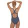 Speedo Endurance+ Printed Medalist Swimsuit - Navy/White