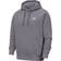 Nike Sportswear Club Fleece Pullover Hoodie - Charcoal Heather/Anthracite/White