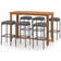 vidaXL 3068012 Bargrupp, 1 Bord inkl. 6 Stolar
