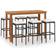 vidaXL 3068012 Bargrupp, 1 Bord inkl. 6 Stolar