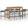vidaXL 3068015 Set da Bar all'Aperto, 1 Tavolo incluso 8 Sedie
