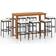 vidaXL 3068015 Bargruppe, 1 Tisch einschl. 8 Stühle