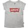 Levi's Girls' Batwing T-shirt - Light Grey Heather/Red