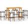 vidaXL 3067965 Outdoor Bar Set, 1 Table incl. 6 Chairs