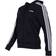 Adidas Essentials 3S Full Zip Hoodie Black/White Female