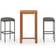 vidaXL 3067980 Bargrupp, 1 Bord inkl. 2 Stolar