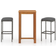 vidaXL 3067980 Bargrupp, 1 Bord inkl. 2 Stolar