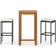 vidaXL 3067980 Bargrupp, 1 Bord inkl. 2 Stolar