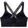 Under Armour Mid Crossback Matte/Shine Sports Bra - Black