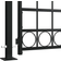 vidaXL Gate with Arched Top and 2 Posts 105x204cm