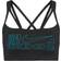 NIKE Dri-Fit Indy Icon Clash Padded Strappy Sports Bra - Black/Chlorine Blue/Chlorine Blue