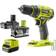 Ryobi Perceuse-visseuse Brushless 18V One 1 batterie 2.0 Ah 1 batterie 5,0 Ah R18DD7-252S