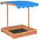 vidaXL Sandbox with Adjustable Roof Spruce Blue UV50