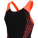 Speedo Women's Placement Laneback Swimsuit - Black/Orange