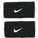 Nike Swoosh Doublewide Wristband 2-pack - Black/White