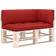 vidaXL 314664 3pcs Cojín de silla Rojo (103x58cm)