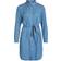 Vila Bista Tie Waist Denim Dress - Blue/Medium Blue Denim