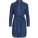 Vila Bista Tie Waist Denim Dress - Blue/Dark Blue Denim