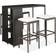 vidaXL 3064913 Conjunto de Bar Exterior, 1 Mesa incl. 4 Sillas