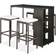 vidaXL 3064913 Conjunto de Bar Exterior, 1 Mesa incl. 4 Sillas