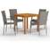 vidaXL 3067692 Ensemble repas de patio, 1 Table incluse 4 Chaises