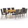 vidaXL 3067880 Matgrupp, 1 Bord inkl. 8 Stolar