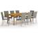 vidaXL 3067880 Matgrupp, 1 Bord inkl. 8 Stolar