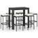 vidaXL 3064784 Conjunto de Bar Exterior, 1 Mesa incl. 6 Sillas