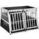 tectake Dog Cage Double with Sloping Back with Partition 104x69cm