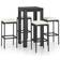 vidaXL 3064778 Bargrupp, 1 Bord inkl. 4 Stolar