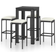 vidaXL 3064778 Bargrupp, 1 Bord inkl. 4 Stolar