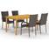 vidaXL 3067783 Matgrupp, 1 Bord inkl. 4 Stolar