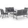 vidaXL 3057783 Lounge-Set, 1 Tisch einschl. 2 Stühle & 2 Sofas