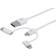 Manhattan USB A-USB Micro B/Lightning/USB C 1m