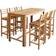vidaXL 246671 Bordgruppe 70x150cm 7stk