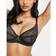 Figleaves Pimlico Sheer Leopard Bra - Black